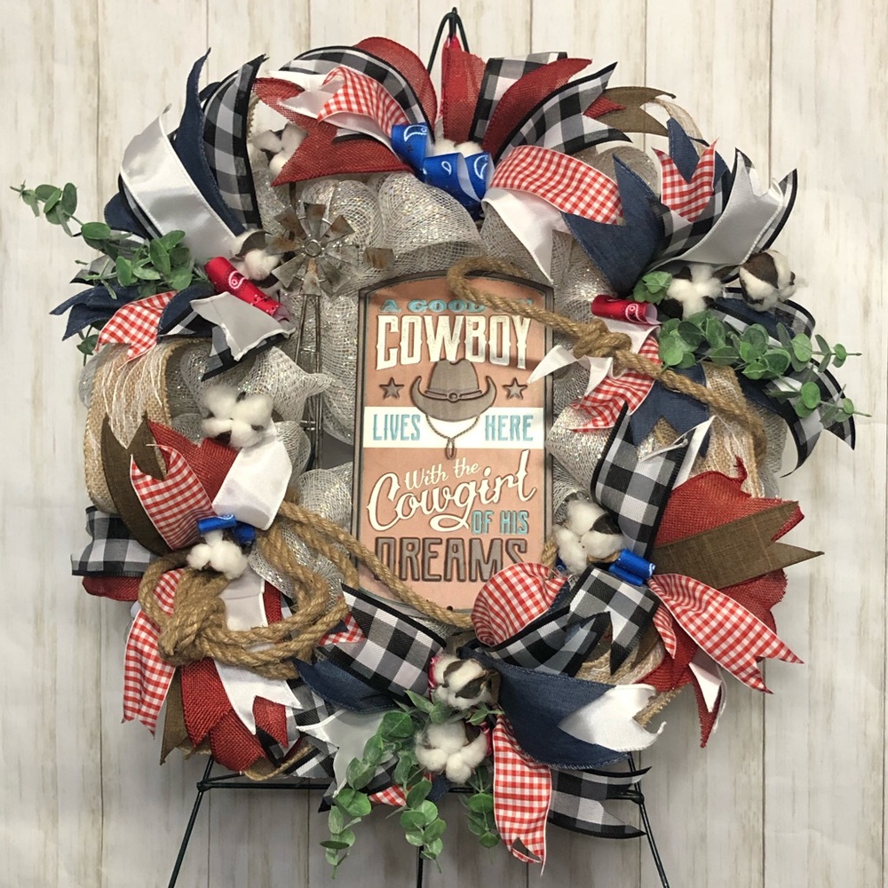 Cowboys and cowgirls wreath